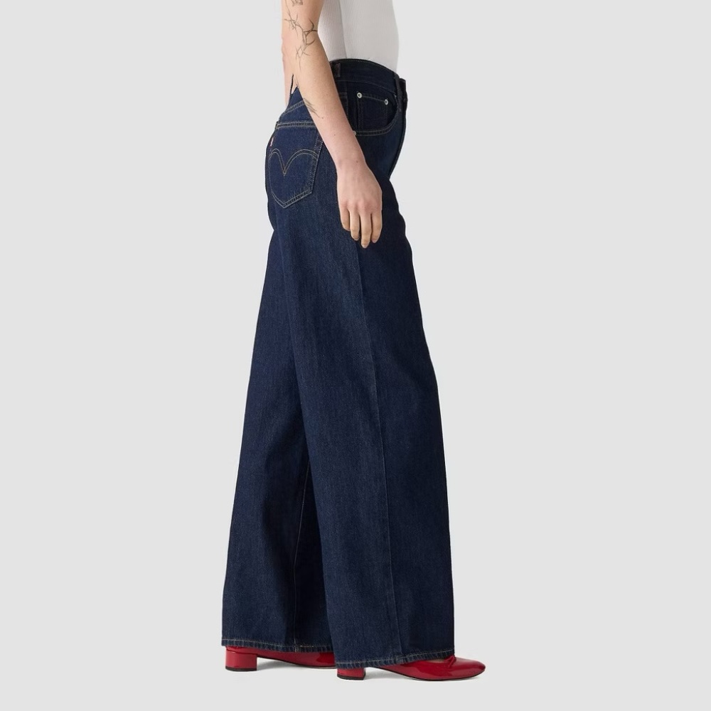 NEW Levis Cinch Baggy Women's Jeans Reign Of The Rinse blue Dark sz 27 - Picture 2 of 3